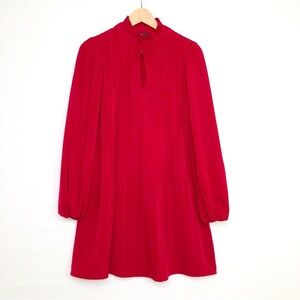 Maje Red pleated Rockally Wilson Dress